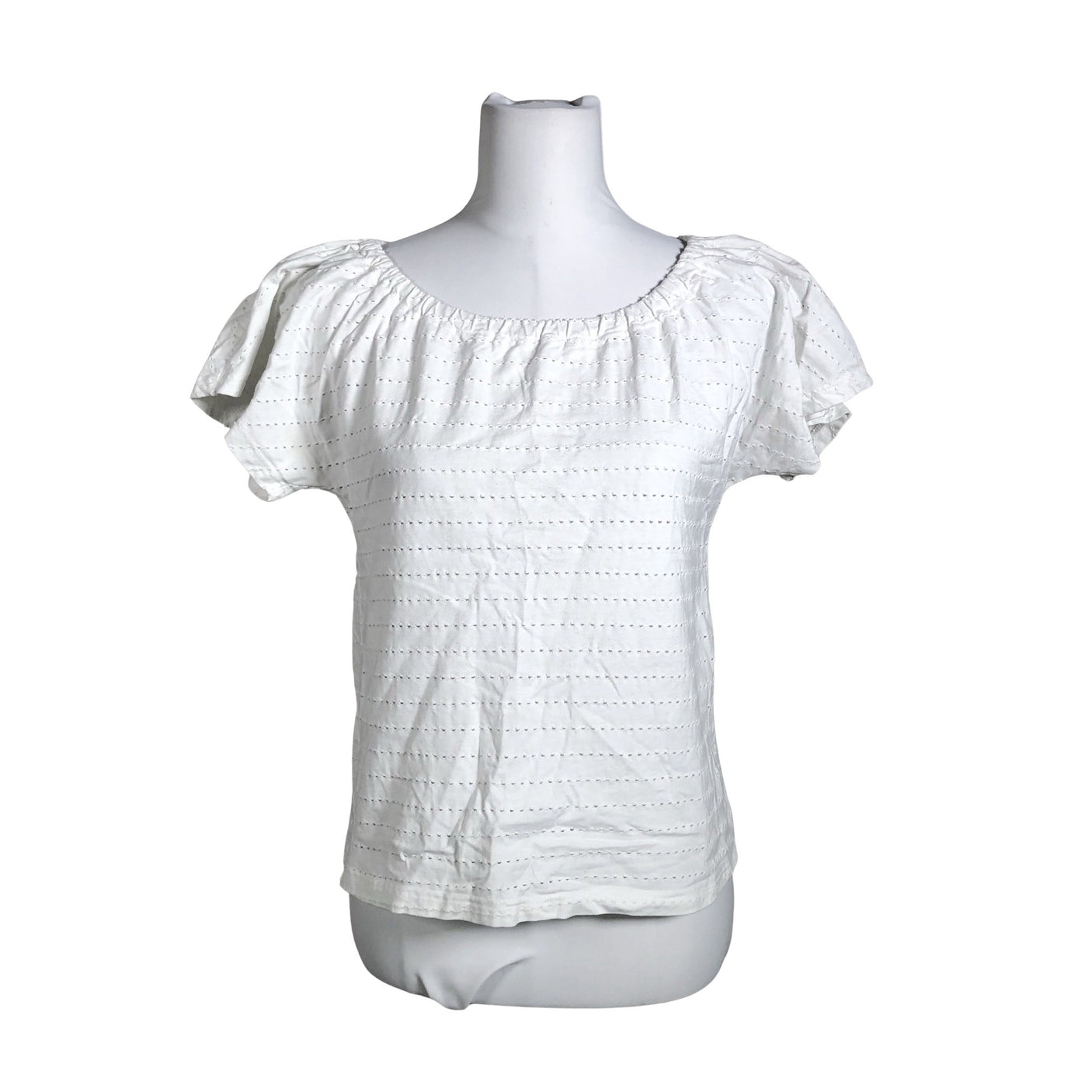 Unisex Second Chance - Short-sleeved blouse, size 38 - White (1)