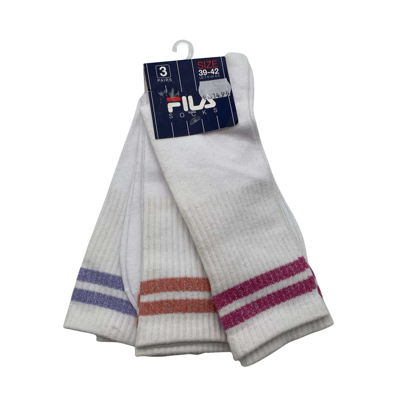 Unisex Fila - Socks, size 40 - White (1)
