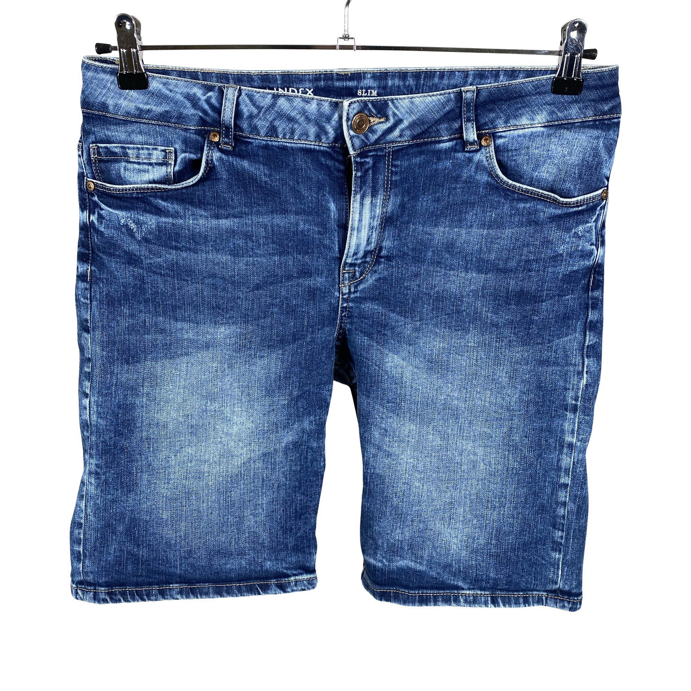 Unisex Lindex - Denim shorts, size 40 - Blue (1)