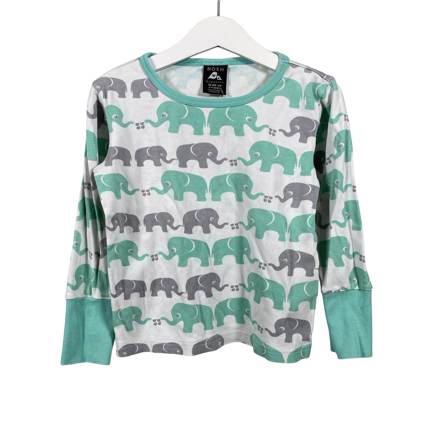 Unisex NOSH - Tricot shirt, size 98 - 104 - White (1)