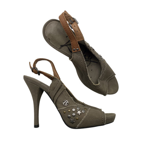 Unisex Replay - Heeled sandals, size 37 - Brown ()