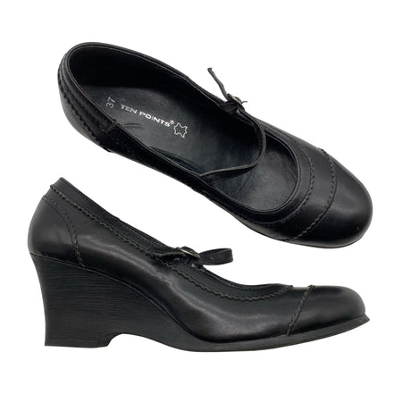 Unisex Ten Points - Wedge heel shoes, size 37 - Black ()