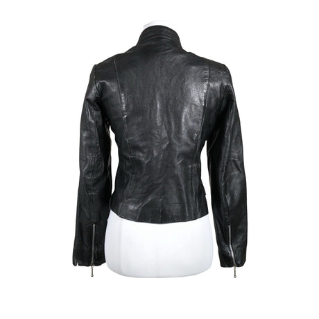 Unisex Saki - Leather jacket, size 38 - Black (2)