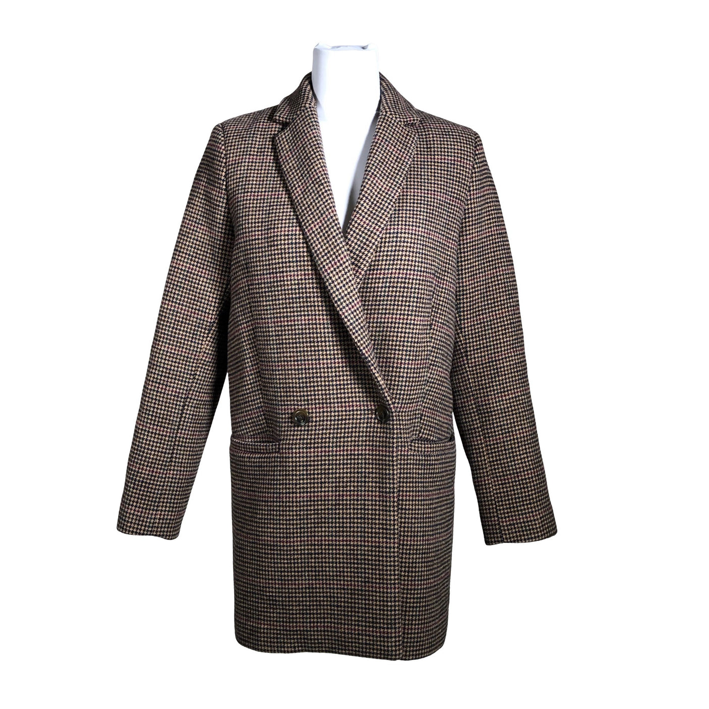 Unisex Samsoe&Samsoe - Wool coat, size 36 - Brown (1)