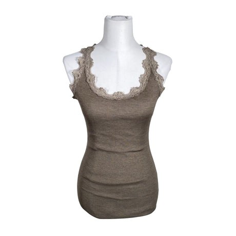 Unisex Rosemunde - Tricot tank top, size 38 - Brown ()