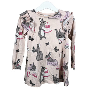 Unisex Lindex - Tricot dress, size 98 - 104 - Light pink (1)