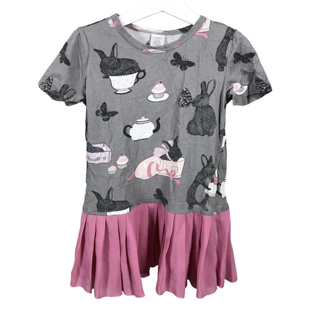Unisex Lindex - Tricot dress, size 116 - 122 - Gray ()