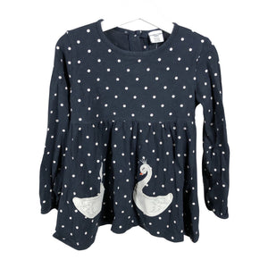 Unisex Polarn O. Pyret - Tricot dress, size 110 - 116 - Blue (1)