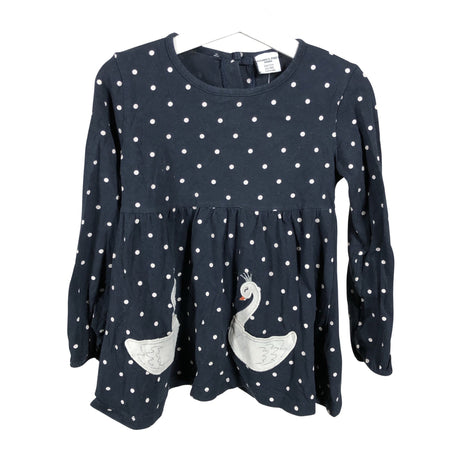 Unisex Polarn O. Pyret - Tricot dress, size 110 - 116 - Blue ()