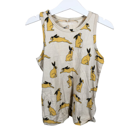 Unisex Mini Rodini - Tricot tank top, size 116 - 122 - Beige ()