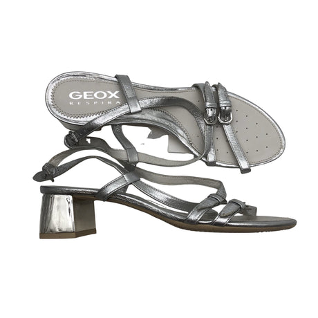 Unisex Geox - Heeled sandals, size 39 - Silver ()