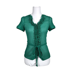 Unisex Bandolera - Short-sleeved blouse, size 38 - Green (1)