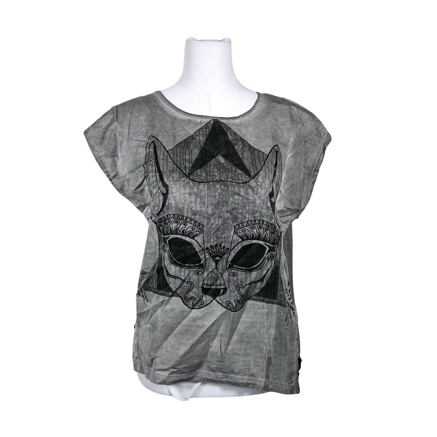 Unisex Selected - Short-sleeved blouse, size 36 - Gray (1)