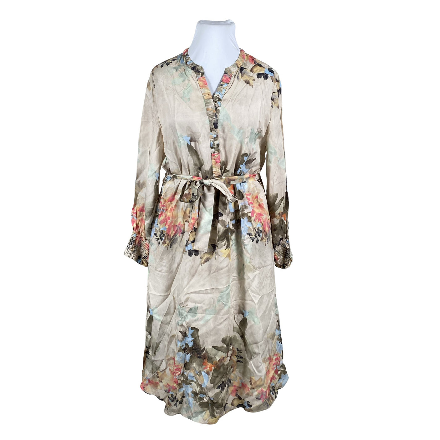 Unisex Gustav - Schiffon dress, size 46 - Beige (1)