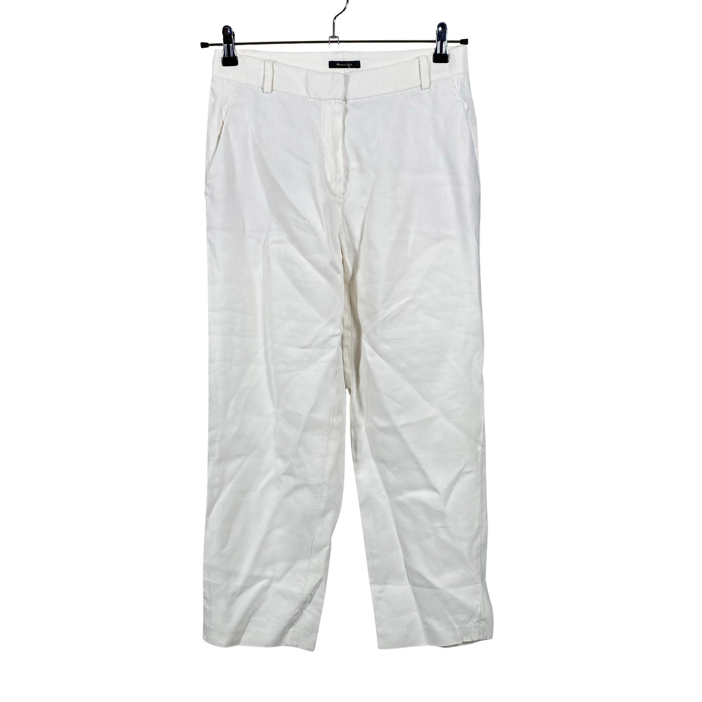 Unisex Massimo Dutti - Slacks, size 38 - White (1)