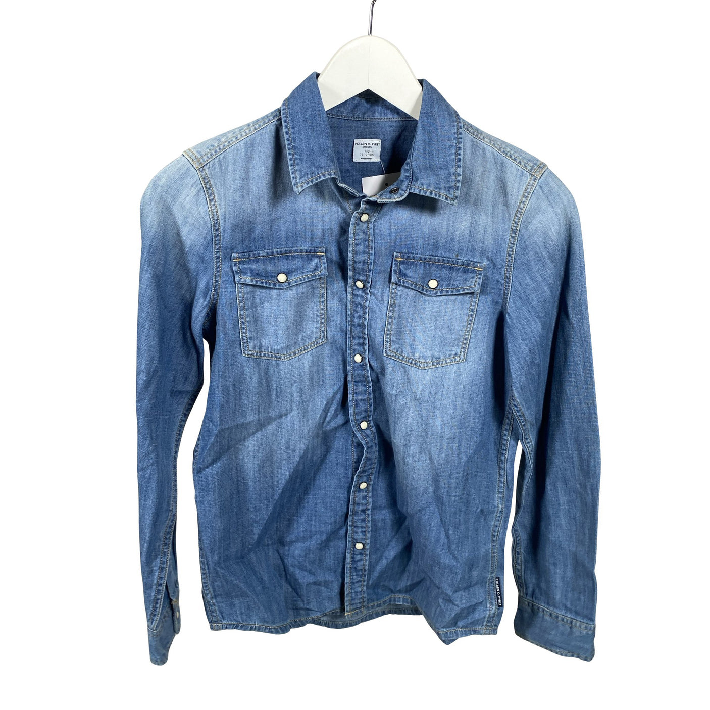Unisex Polarn O. Pyret - Denim shirt, size 146 - 152 - Blue (1)