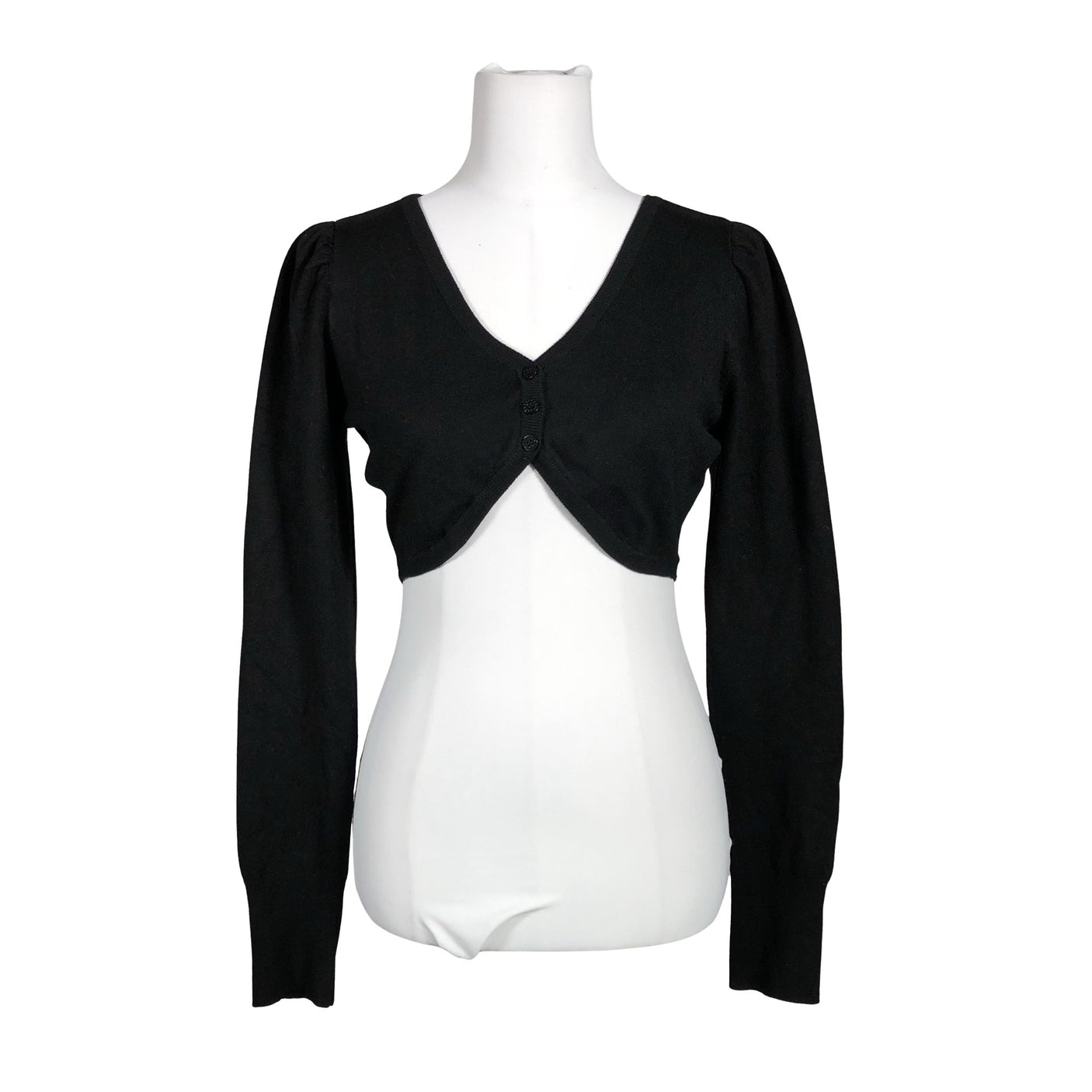 Unisex Fransa - Knit bolero jacket, size 38 - Black (1)