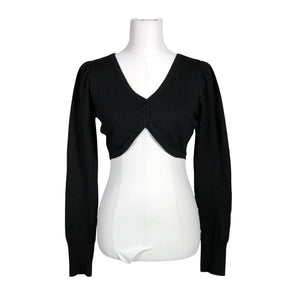 Unisex Fransa - Knit bolero jacket, size 38 - Black (1)