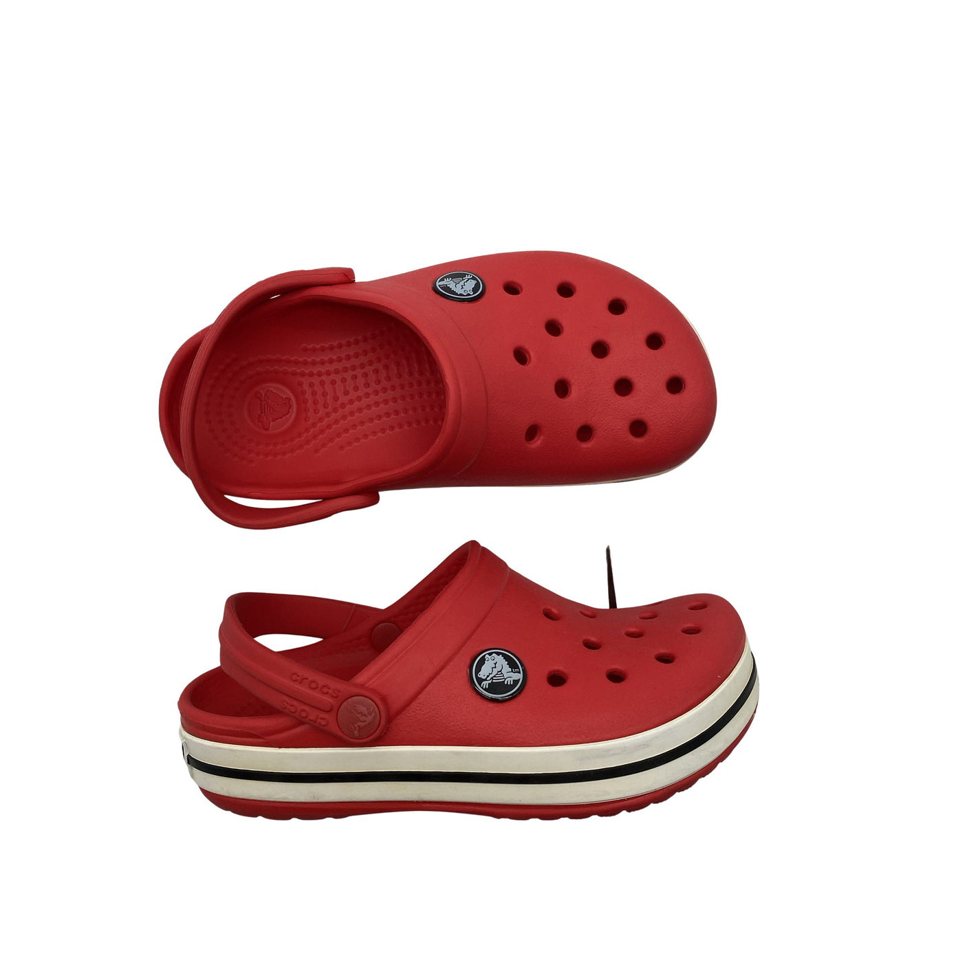 Unisex Crocs - Slip-on shoes, size 28 - Red (1)