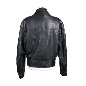 Unisex Hollies - Leather jacket, size 38 - Black (2)