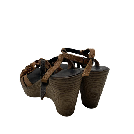 Unisex Ten Points - Wedge sandals, size 39 - Brown (2)