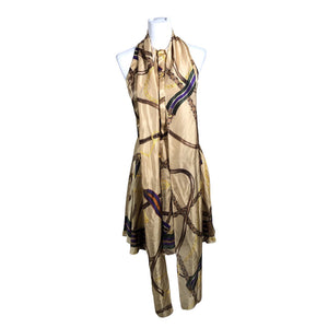 Unisex Ralph Lauren - Schiffon dress, size 36 - Beige (3)