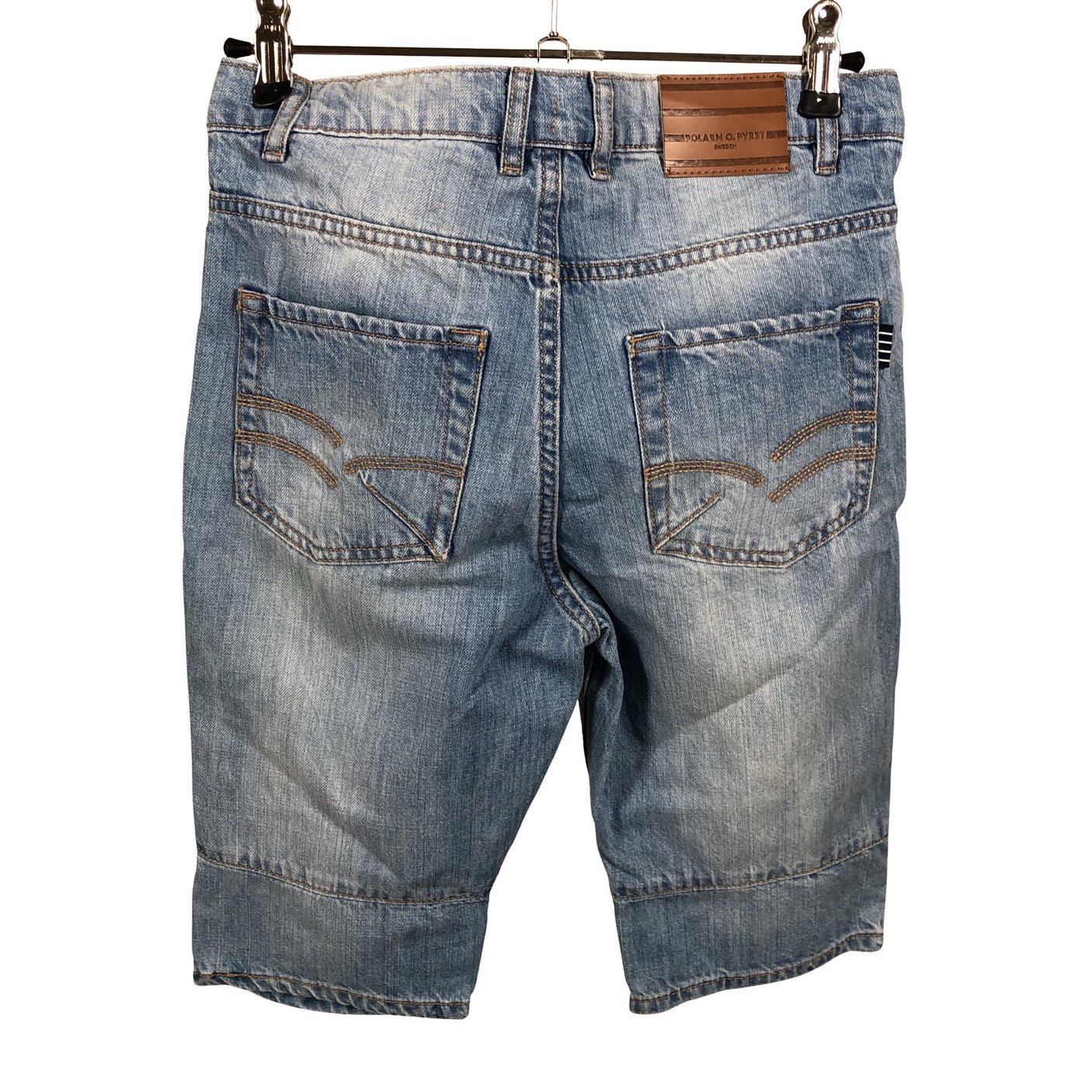 Unisex Polarn O. Pyret - Denim shorts, size 134 - 140 - Light blue (2)