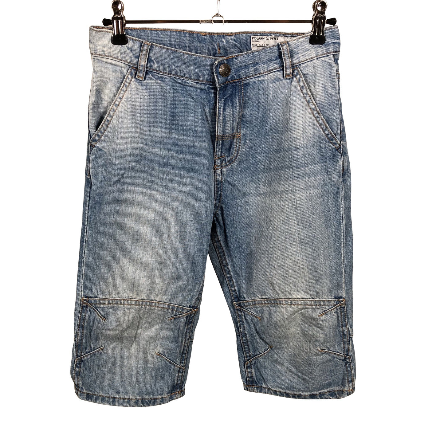 Unisex Polarn O. Pyret - Denim shorts, size 134 - 140 - Light blue (1)