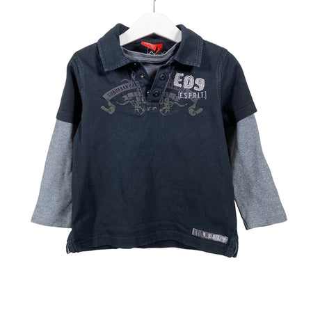 Unisex Esprit - Tricot shirt, size 104 - 110 - Black ()