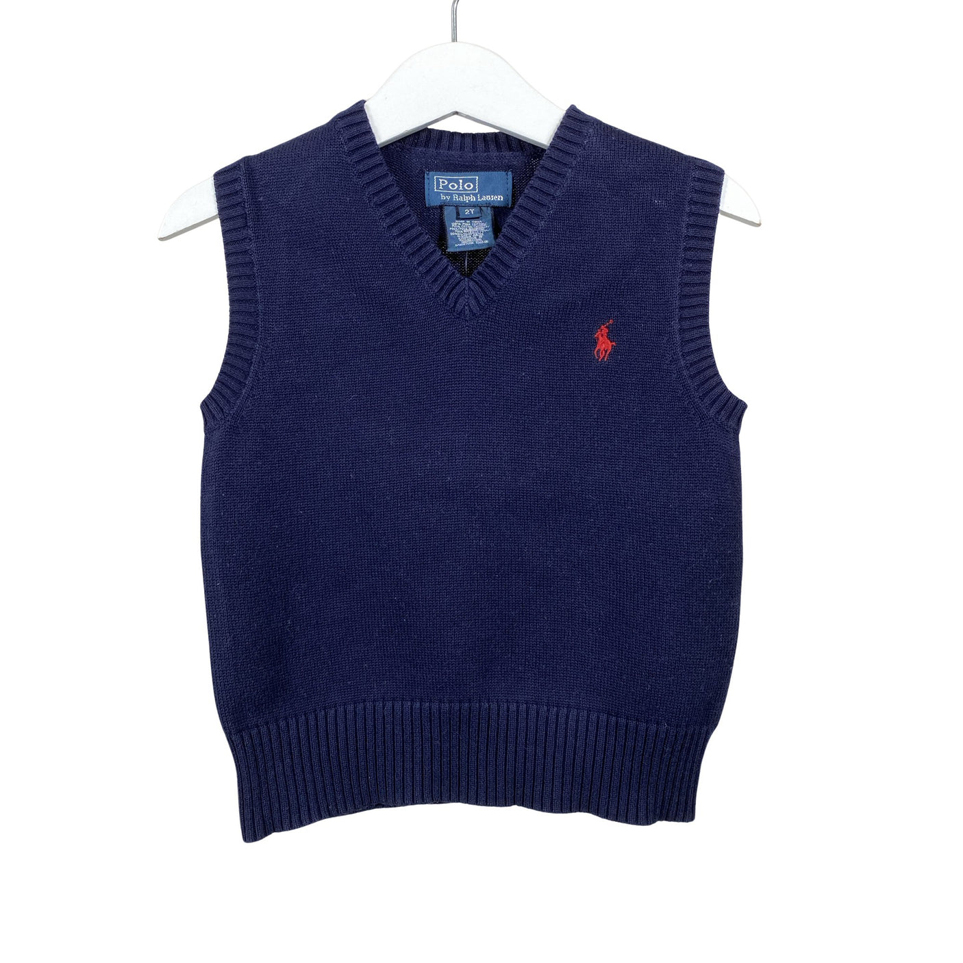 Unisex Polo Ralph Lauren - Knit vest, size 86 - 92 - Blue (1)