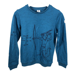 Unisex Polarn O. Pyret - Sweatshirt, size 146 - 152 - Blue (1)