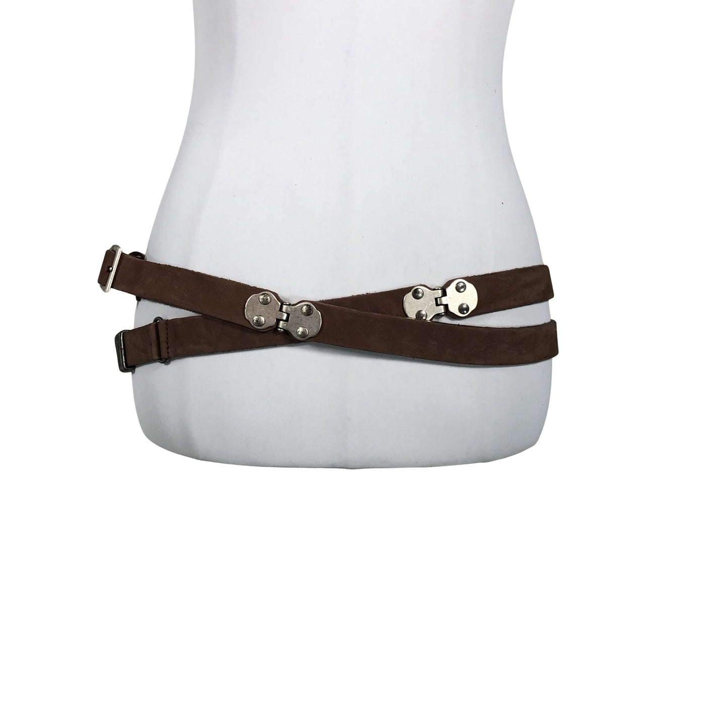 Unisex Hunkydory - Leather belt, size 38 - Brown (2)