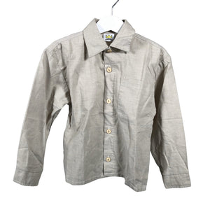 Unisex Kinderit - Collared shirt, size 98 - 104 - Beige (1)