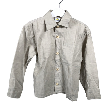 Unisex Kinderit - Collared shirt, size 98 - 104 - Beige ()