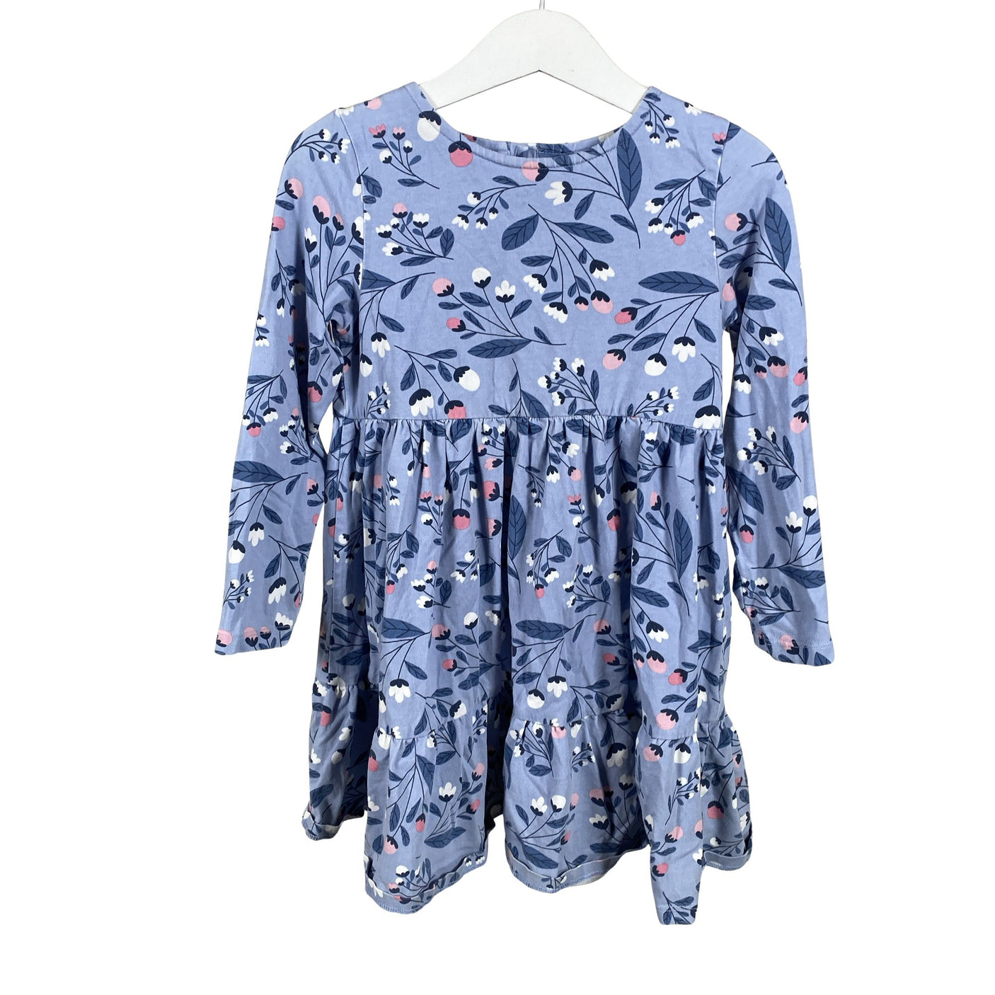 Unisex Polarn O. Pyret - Tricot dress, size 104 - 110 - Light blue (1)