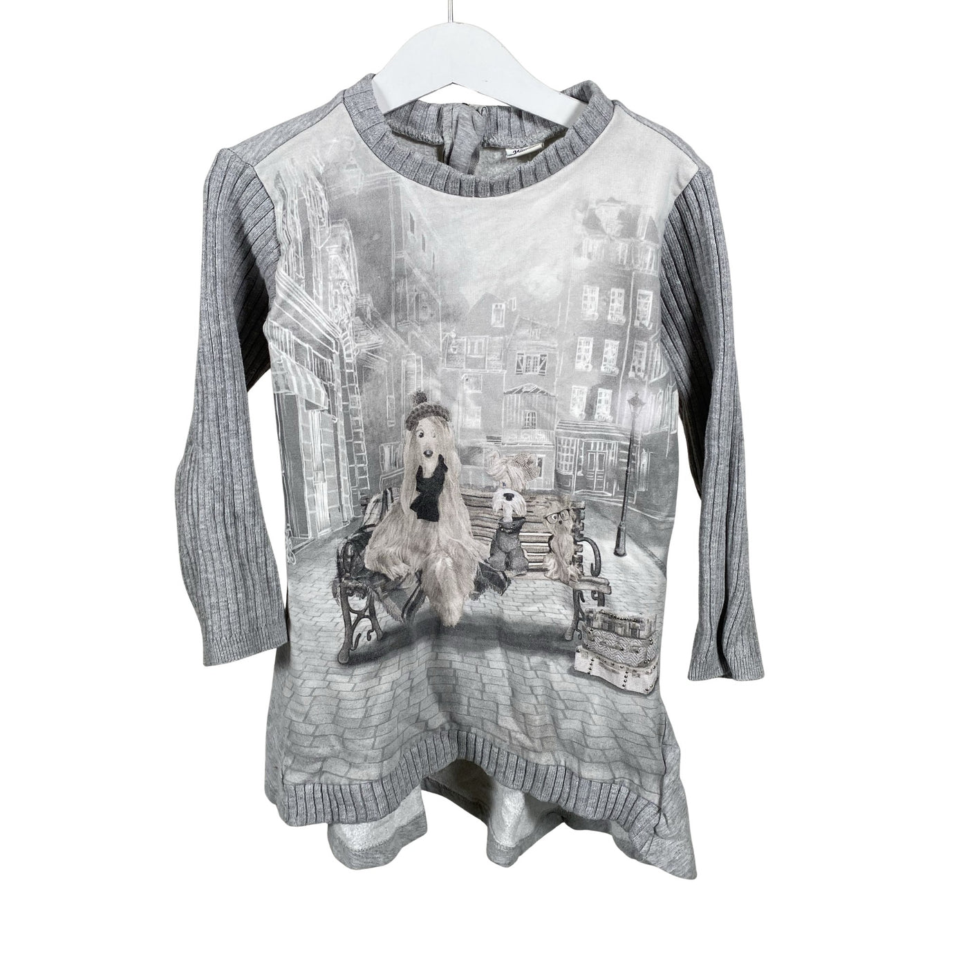 Unisex Mayoral - Tricot dress, size 104 - 110 - Gray (1)