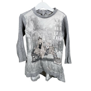 Unisex Mayoral - Tricot dress, size 104 - 110 - Gray (1)