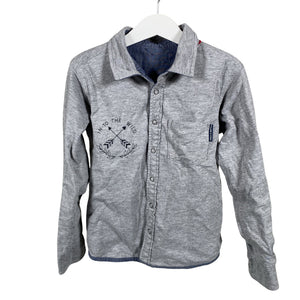Unisex Polarn O. Pyret - Collared shirt, size 116 - 122 - Gray (2)