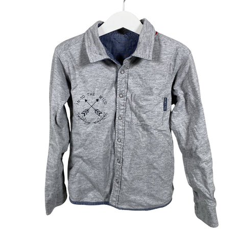 Unisex Polarn O. Pyret - Collared shirt, size 116 - 122 - Gray (2)