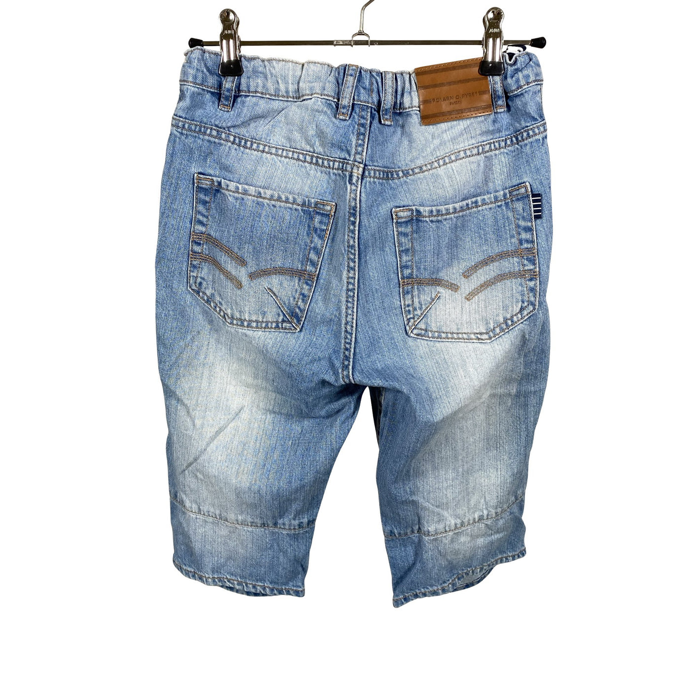 Unisex Polarn O. Pyret - Denim shorts, size 134 - 140 - Light blue (2)