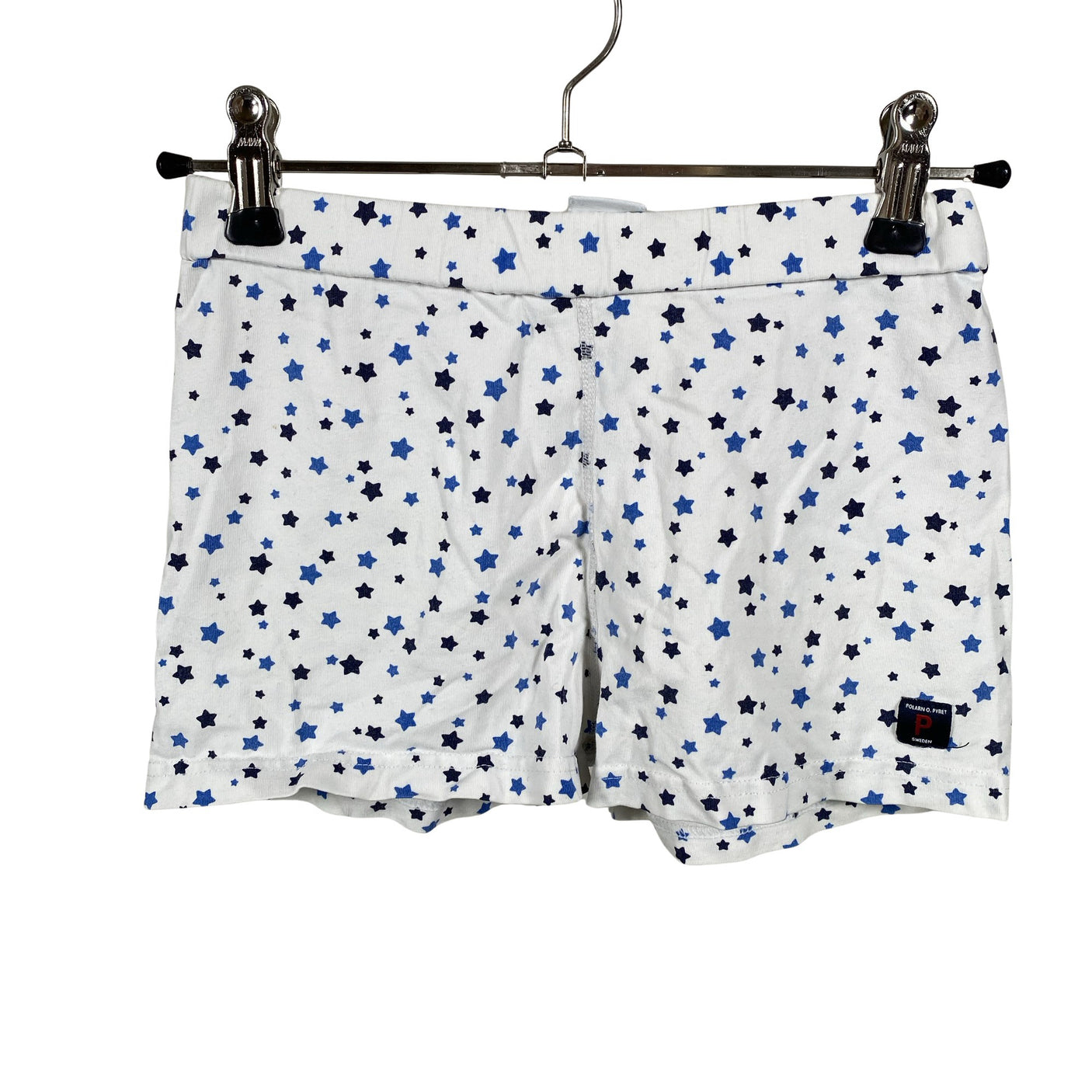 Unisex Polarn O. Pyret - Tricot shorts, size 116 - 122 - White (1)