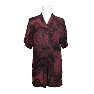 Unisex Marimekko - Schiffon dress, size 34 - Wine red (1)