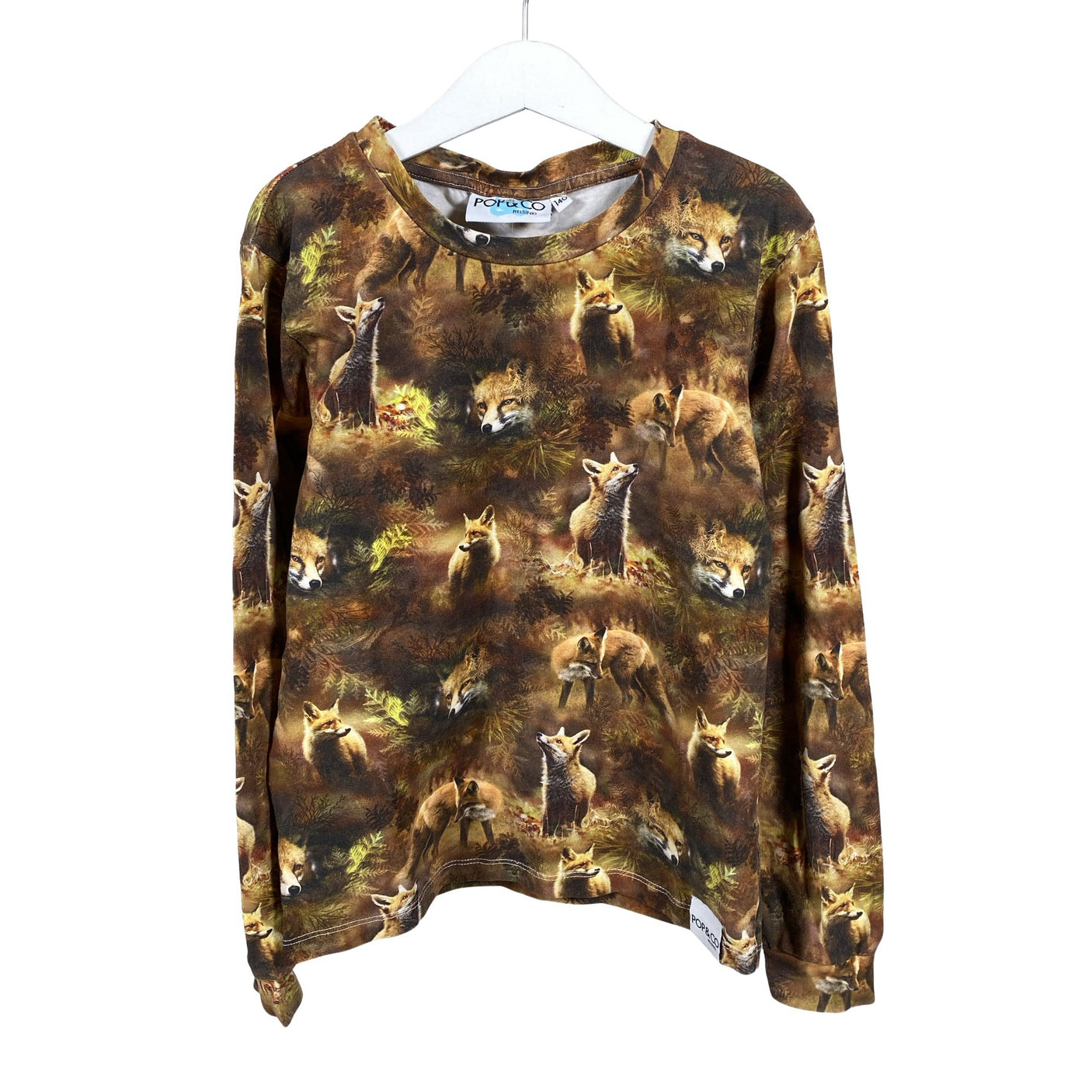 Unisex Pop & Co Helsinki - Tricot shirt, size 134 - 140 - Brown (1)