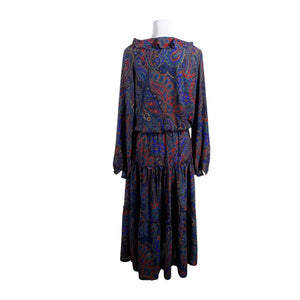 Unisex Lauren Ralph Lauren - Schiffon dress, size 38 - Blue (2)