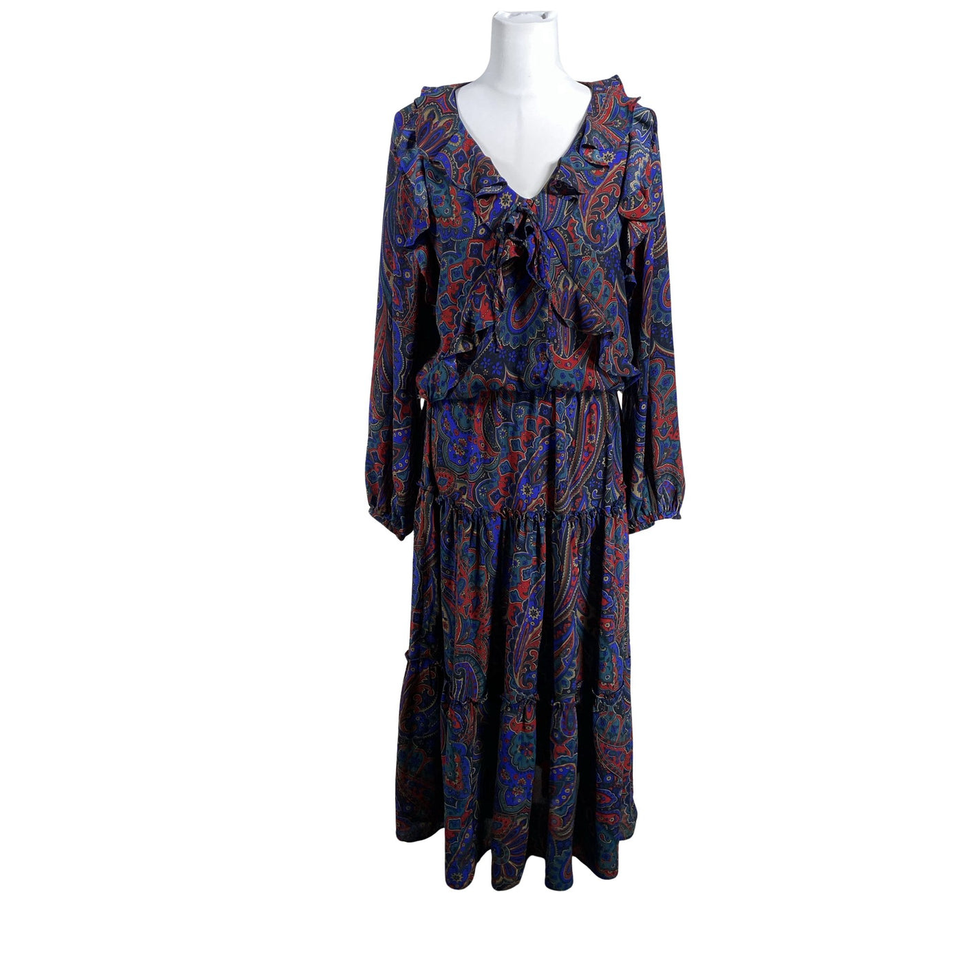 Unisex Lauren Ralph Lauren - Schiffon dress, size 38 - Blue (1)