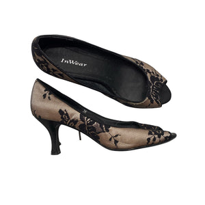 Unisex InWear - Open toe high heel shoes, size 36 - Black (1)