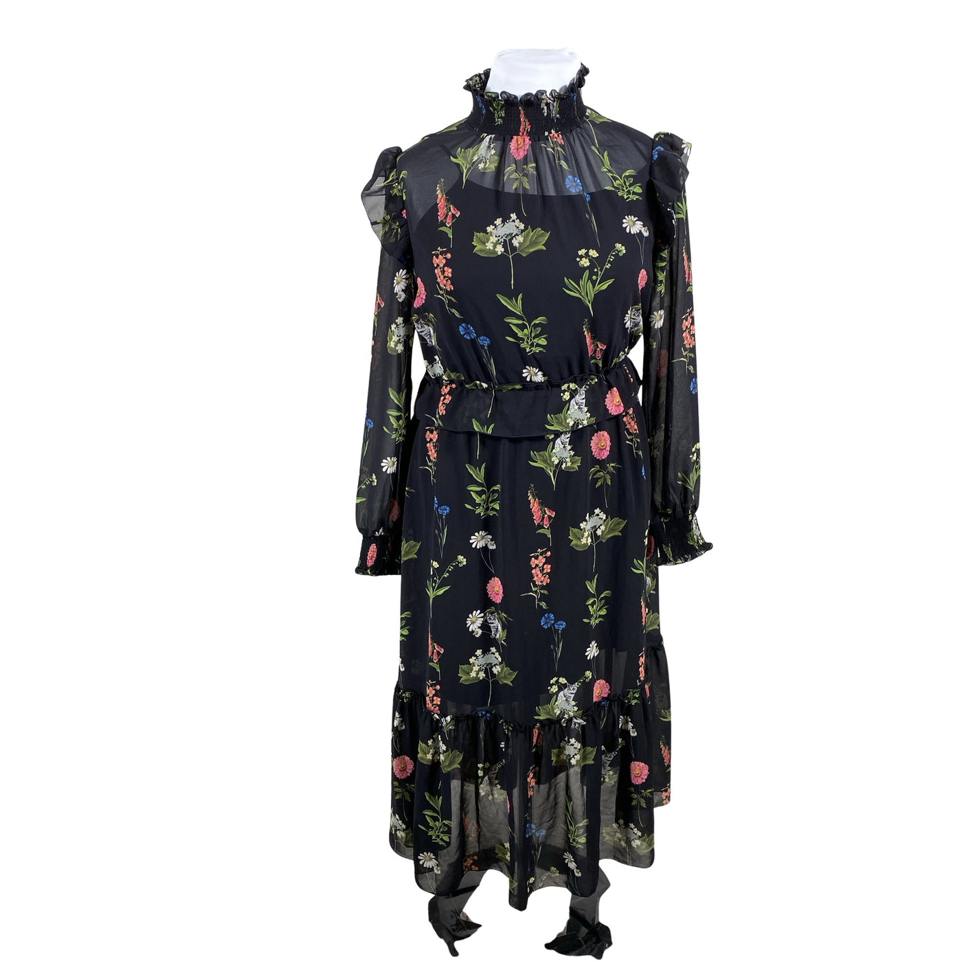 Unisex Ted Baker - Schiffon dress, size 42 - Black (1)