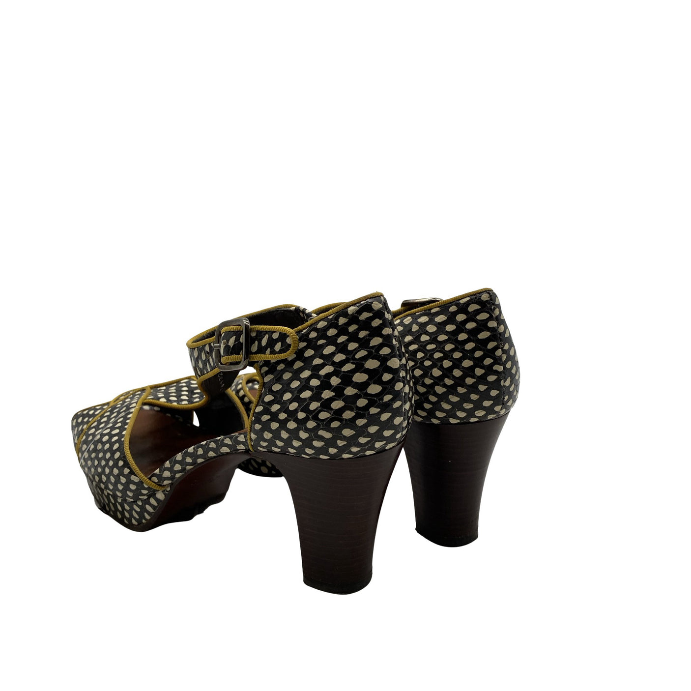 Unisex Chie Mihara - Open toe high heel shoes, size 37 - Black (2)
