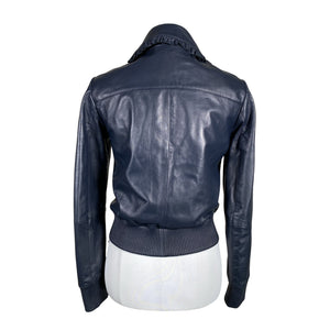 Unisex Max&Co - Leather jacket, size 36 - Blue (3)