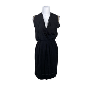 Unisex Sandro Paris - Schiffon dress, size 38 - Black (1)